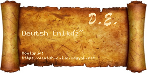 Deutsh Enikő névjegykártya