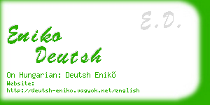eniko deutsh business card